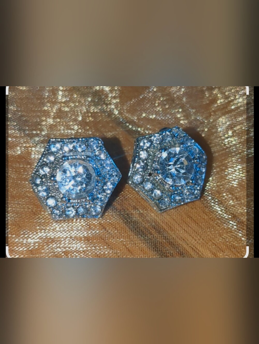 ✨Crystal Hexagon Stud Earrings